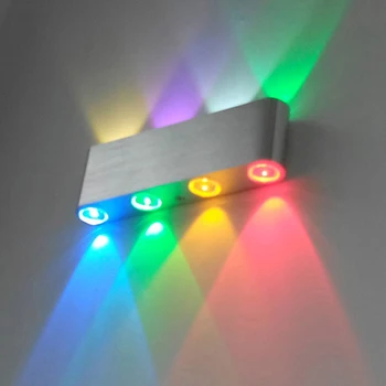 Led stenové svetlo hliníkové svietidlo Sconce 8W 800lm AC85-265V v sotck stenu sconce objavili upevnené svietidlo krytý kúpeľňa VR