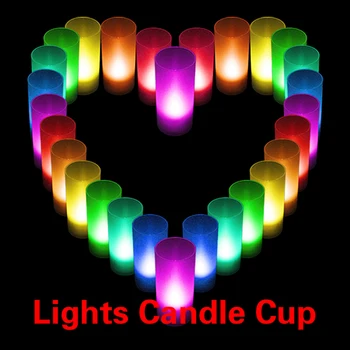 LED Sviečka Farby Premenlivé bougie led pre Svadobné Dekorácie, Party Vianoce, Výzdoba, romantické svetlo batéria, sviečka Flameless Svetlá AA