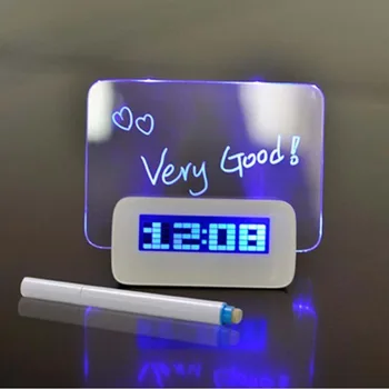 LED Žiarivky Digitálny Budík s Message Board Digitálny Budík Kalendár elektronické ploche Digitálne stolové hodiny