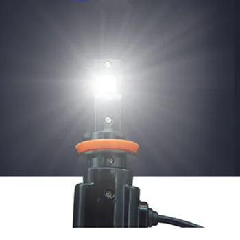LED Žiarovka 60W H8 H9 H11 6400LM 6000K studená Biela Auto Náhradné Hmlové Svetlo predné svetlo Denných prevádzkových Lampa DRL Auto Príslušenstvo