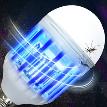 LED Žiarovka E27 Komár Elektronické Vrah Nočné Svetlo Lampy Hmyz Lieta Odpudzujúce Dom Príslušenstvo, Modré Osvetlenie 220V Horúca novinka
