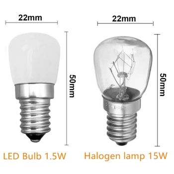 LEDGLE E14 LED Žiarovka Chladnička LED Žiarovka Nastaviť Efektívne Lampy Bulb360 stupeň Lúč Uhol Teplé Biele Svetlo, 2 Ks