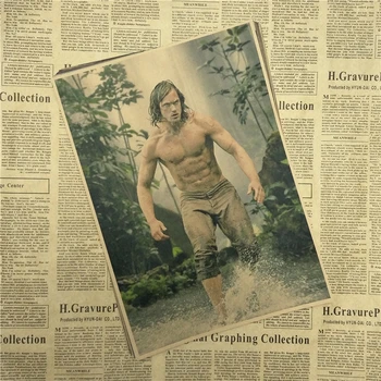 Legenda Tarzan Klasické jadro Filmu Kraft Papier Plagát, Bar, Kaviareň Obývacia Izba Jedáleň Stenu Dekoratívne Maľby