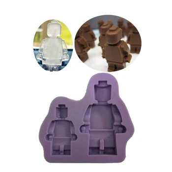 Lego robota Tvarované silikónové Fondant Formy,Živice Hliny Čokoládové Cukrovinky Silikónové Tortu Formy,Fondant Cake Zdobenie Nástroje FM784