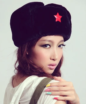 Lei feng spp Vintage Muži Ženy teplé Zimné klobúk Ushanka ruskej Casquette Bombardér Klobúky Červenej Armády