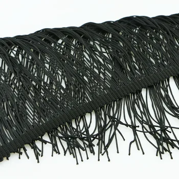 Lemovaný kvety lemovaný lano Macrame viazané čipky strapce na black strapce na kórejskom čiarový kód prúd 25 cm 1001