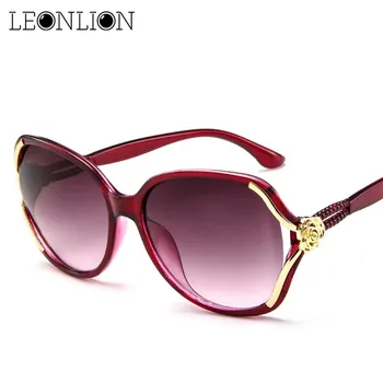 LeonLion 2018 Kvet Pilot, slnečné Okuliare Ženy Gradient Klasické Vintage Dámy Nadmerné Slnečné Okuliare UV400 Okuliare Feminino