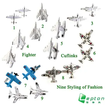 Lepton 9 dizajnéri Rovine Cufflink Vojenský Vrtuľník Warcraft Warplane Fighter manžetové pre mužov je Doprava Zdarma