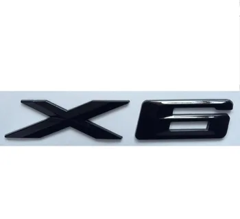 Lesklý Čierny ABS Počet Písmen Slová Kufri Odznak Odznaky Znak Emblémy pre BMW X1 X3 X5 X6