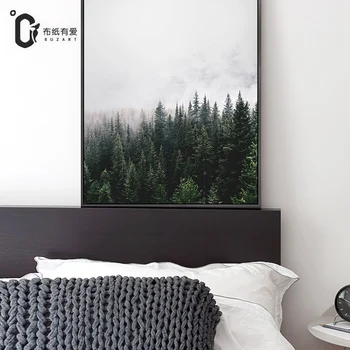 Lesná Moderný štýl Nordic čierne a biele nástenné plátno na maľovanie plagátu pre obývacia izba dekoratívne Tlač Bez Rámu