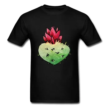 Letné Muž T-Shirt Mužov Zelená Rastlina Tričko Cactus Flower Mladých College Tričko Bavlna O Neck Tee Košele