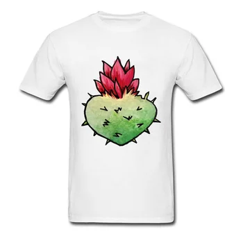 Letné Muž T-Shirt Mužov Zelená Rastlina Tričko Cactus Flower Mladých College Tričko Bavlna O Neck Tee Košele
