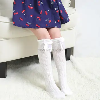 Letné nový dizajn dievčatá, deti nad Kolená Vysoké Ponožky Priedušná krásny motýlik Tenké časti ponožky pre módne dieťa dieťa dievčatá
