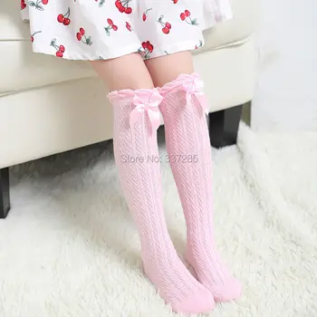 Letné nový dizajn dievčatá, deti nad Kolená Vysoké Ponožky Priedušná krásny motýlik Tenké časti ponožky pre módne dieťa dieťa dievčatá