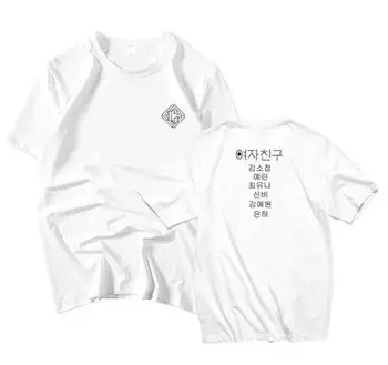 Letné nový príchod gfriend nový album paralelné podporné t shirt kpop priateľka módne o krk krátkym rukávom unisex tričko