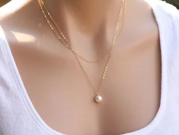 Letné Šperky, Módne Jednoduché simulované Perlový Náhrdelník Dlhý Strapec Pearl Korálky náhrdelník Prívesok Pre Ženy
