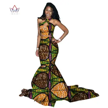 Leto-2018 Afriky 2 Dielna Sada Ženy Dashiki s uväzovaním za Golier, Dlhé Sukne Afriky Oblečenie Súkromné Vlastné Sexy Afriky Sady WY1045