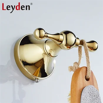 Leyden Luxusné Oblečenie Hák Uterák Háčik Župan Háčik Kúpeľňa Závesy Antique Brass/ Zlatý/ Chrome Wall Mount Kúpeľňových Doplnkov