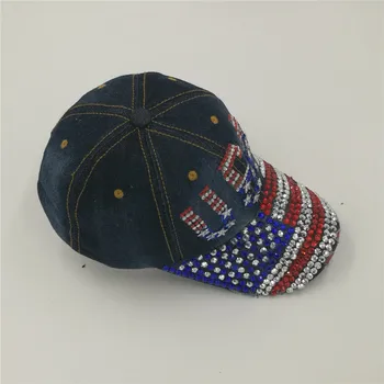 LGFD2017527 VLAJKU USA Hviezdy a Pruhy dizajn bavlna, denim, ženy baseball cap