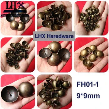 LHX 100ks/Veľa Brozen Nechtov na Šperky Box Skriňa Nábytok 9*9 mm DIY Rodiny Hardvéru Thumbtack