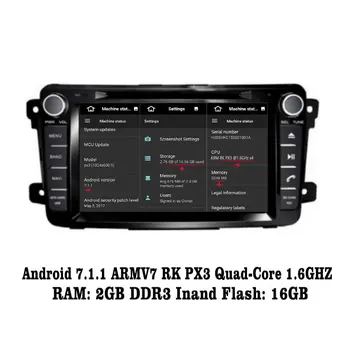 Liislee Android 7.1 2G RAM Pre Mazda CX-9 2007~autorádio, Audio, Video, Multimediálne DVD Prehrávač, WIFI DVR GPS Navigačné tlačidlo Navi