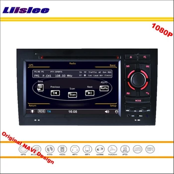 Liislee Na Audi A4 2002~2008 Auto Stereo Rádio, CD prehrávač DVD Prehrávač, GPS NAV NAVI Navigáciu 1080P HD Displej, Systém Originálny NAVI Dizajn