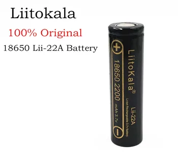 LiitoKala Lii-22A Baterias DE ion - 3,7 V 18650 2200 mAh Bateria Recarregavel - ion Bateria DE Litio para Lanterna