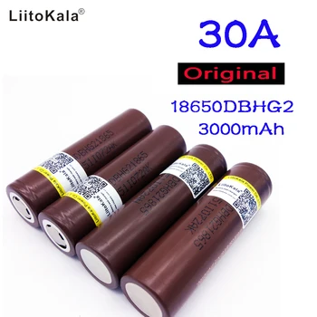 LiitoKala pre LG HG2 18650 18650 3000mah elektronická cigareta Nabíjateľných batérií moc vysoký výtok,30A veľký prúd