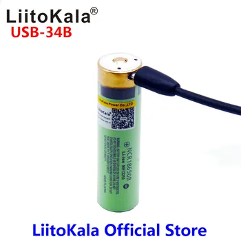 LiitoKala USB-34B 18650 batéria 3,7 V 18650 3400mAh Li-ion Nabíjateľná Batéria USB S LED Indikátor DC-Nabíjanie