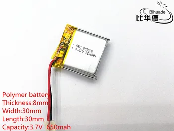 Liter energie batéria 3,7 V 650mah 803030 Lítium-Polymérová LiPo Nabíjateľná Batéria Pre Mp3 Mp4 Mp5 urob si sám