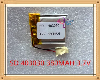 Liter energie batéria 3,7 V polymer lithium batéria 403030 MP3MP4 MP5 380MAH reproduktor bezdrôtový telefón elektronické psa