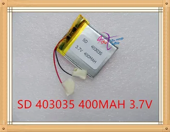Liter energie batéria 3,7 V polymer lithium batéria 403035 043035 MP4, MP3 Bluetooth audio elektronické psa 400MAH