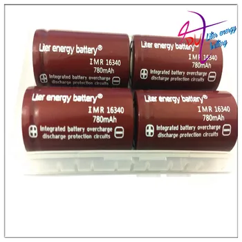 Liter energie batérie RCR 123 16340 780mAh 3,7 V Li-ion Nabíjateľná Batéria Lítiová batéria s Maloobchodných Balíkov