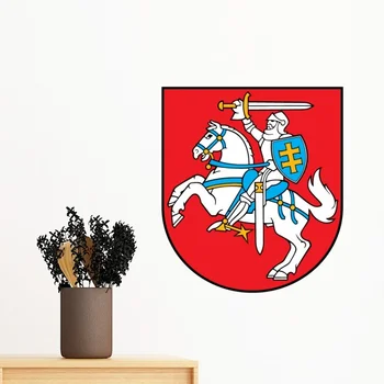 Litva Európe štátny Znak Odnímateľné Steny Nálepky Umenie Obtlačky nástenná maľba DIY Tapety pre Izba Odtlačkový