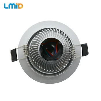 LMID Zapustené LED Stropné svietidlo 9W 3*3W RGB Kolo Ultra Tenký Led Panel Svetlo DC12V LED Dole Svetlo