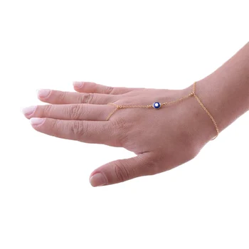 LNRRABC 1PC Hot Zlé Oko Modré Korálky Šťastie 8 Pripojené na prsty Ženy Náramky Dámy Módne Šperky Bijoux Príslušenstvo
