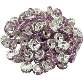 LNRRABC Nové! 5AAA+ Kvalitné 50 kus/veľa Lacné Ručné Kamienkami Voľné Crystal zliatiny Rondelle Dištančné Korálky LIF