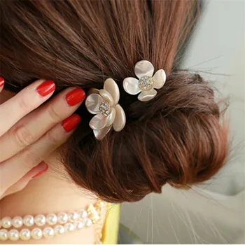 LNRRABC Predaj Ženy Lady Dievča, Nové Módne Očarujúce Crystal Kamienkami Kvet Tiara Lano Elastické Hairbands gumička