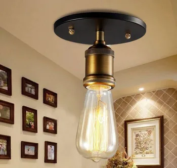 Loft Vintage Stropné svietidlo E27 Železa RH Stropné Svietidlá Edison Lampa Americký Štýl Pre kaviareň Reštaurácia Kuchyňa Svetlá