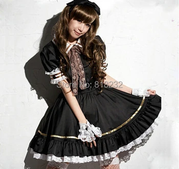 Lolita Princezná Čipky Šaty Slúžka Oblečenie, Cosplay Kostýmy Školskú Uniformu S M L XL