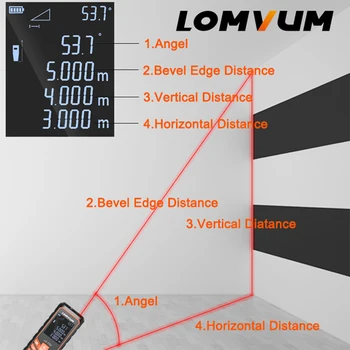 LOMVUM Auto Level Laser Rozsah Finder 40-120 M Vizuálny Uhol Priemyselná ochrana Multifunkčné Merač Vzdialenosti Nočné Videnie Nástroj