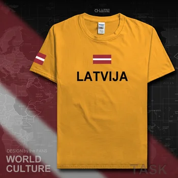 Lotyšsko Latvija mužov, t košele módne 2017 dresy národ tímu bavlna tričko oblečenie tees krajine, športové vlajky lotyšský LVA