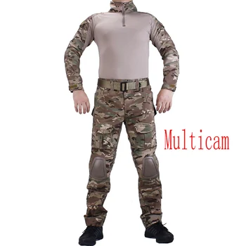 Lov Kamufláž Oblečenie Vojenskú Uniformu Multicam Armády Bojové Tričko Jednotné Taktické Nohavice S Kolien &Koleno Podložky