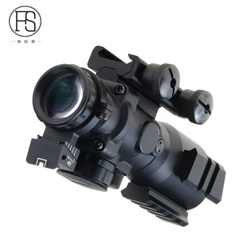 Lov Optika Riflescope Taktické 4X32 Reticle Sniper Pohľad Rozsah Červená Zelená Modrá Podsvietený Farebný 20 mm Mount