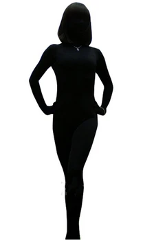 (LP040060) 2017 Nové Módne Fetish Nosenie Zentai Kombinézu Ženy Black Lycra Spandex Sexy Vyhovovali Mužov