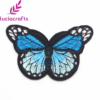 Lucia Remesiel 7*4cm Žehlička Na Škvrny Na Oblečení Motýľ Výšivky Patch Appliques Odznak Nálepky Oblečenie Príslušenstvo 20010109