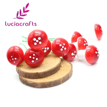 Lucia remesiel Multi možnosť 20mm Mini Mushroom Záhrada Ornament Miniatúrne Kvetináčov Víla DIY domček pre bábiky 10pcs/veľa 027034038(1)