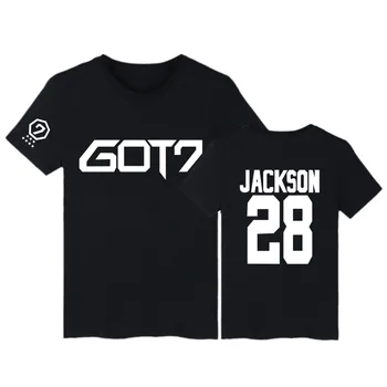 LUCKYFRIDAYF GOT7 Kpop BAMBAM Krátky Rukáv Dámske Tričko Značky Hip Hop Jackson Letné Tee Tričko Ženy Zábavné kórejský T Shirt Ženy