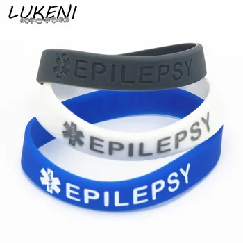 LUKENI Nové 1PC Epilepsia, Náramky Lekárske Hlásenie Núdzové Prípade Epilepsie Silikónový Náramok, Remienok na ruku Sestra, Prívesky, Darčeky SH141