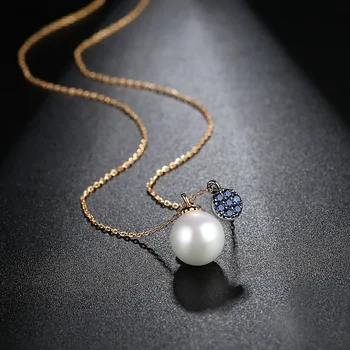 LUOTEEMI Bijoux Femme Choker Náhrdelník Zlatá Farba Reťazí Simulované Pearl Šperky, Prívesok, Náhrdelníky Pre Ženy Svadobný Dar